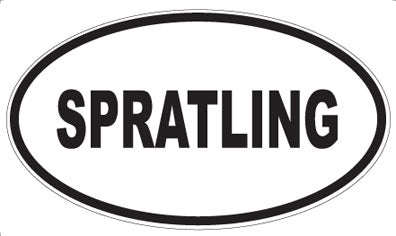 SPRATLING - Oval Sticker