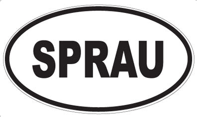SPRAU - Oval Sticker