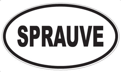 SPRAUVE - Oval Sticker