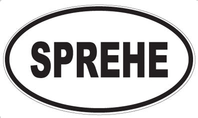 SPREHE - Oval Magnet