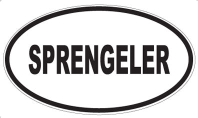 SPRENGELER - Oval Sticker