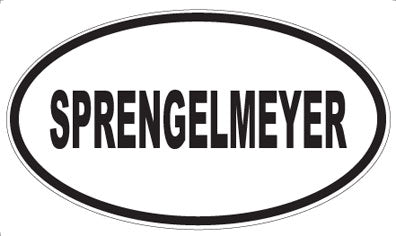 SPRENGELMEYER - Oval Magnet
