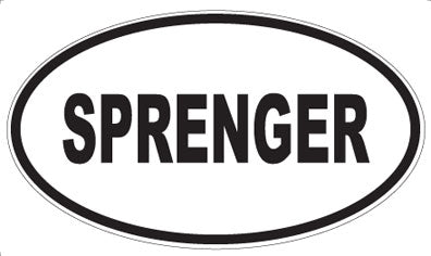 SPRENGER - Oval Sticker