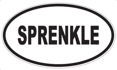 SPRENKLE - Oval Sticker