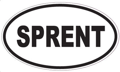SPRENT - Oval Sticker