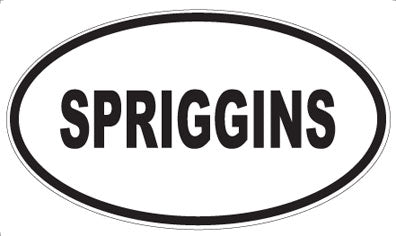 SPRIGGINS - Oval Sticker