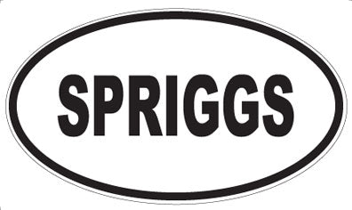 SPRIGGS - Oval Magnet
