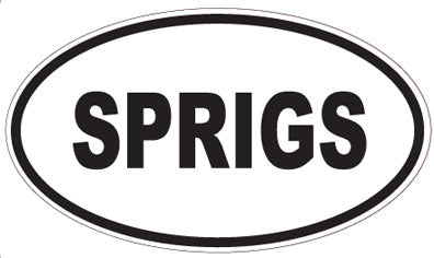 SPRIGS - Oval Sticker
