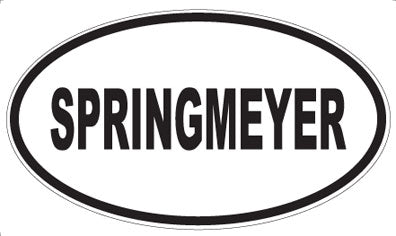SPRINGMEYER - Oval Sticker