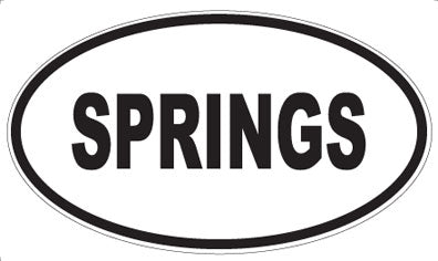 SPRINGS - Oval Sticker