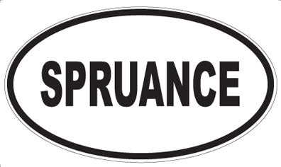 SPRUANCE - Oval Sticker