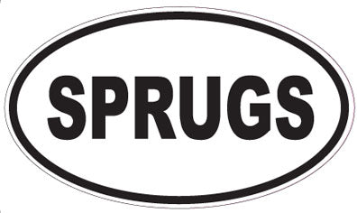 SPRUGS - Oval Sticker