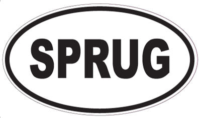 SPRUG - Oval Magnet