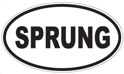 SPRUNG - Oval Sticker