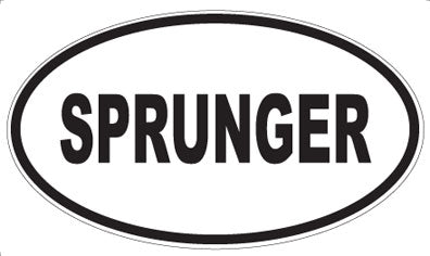 SPRUNGER - Oval Sticker