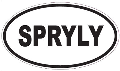 SPRYLY - Oval Sticker