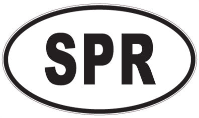 SPR - 3 Letter Initials Oval Magnet