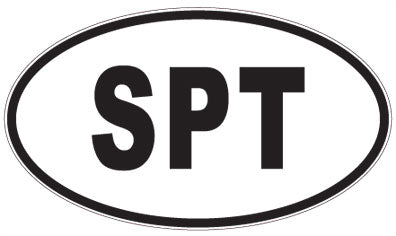 SPT - 3 Letter Initials Oval Magnet