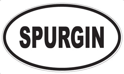SPURGIN - Oval Magnet