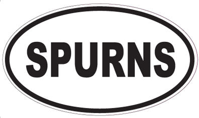SPURNS - Oval Sticker