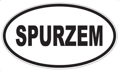 SPURZEM - Oval Sticker