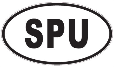 SPU - 3 Letter Initials Oval Magnet
