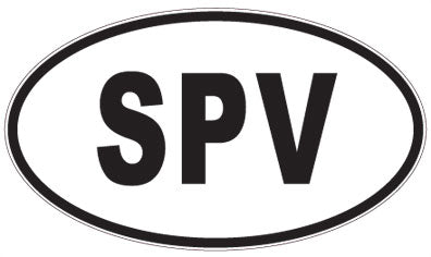 SPV - 3 Letter Initials Oval Magnet
