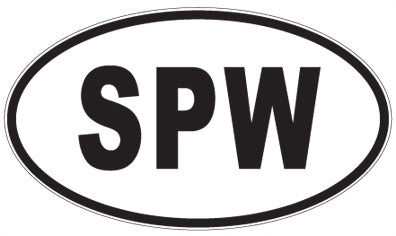 SPW - 3 Letter Initials Oval Magnet