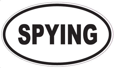 SPYING - Oval Sticker