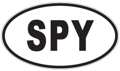 SPY - 3 Letter Initials Oval Magnet