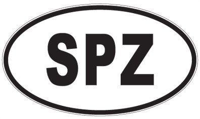 SPZ - 3 Letter Initials Oval Magnet
