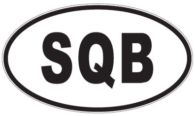 SQB - 3 Letter Initials Oval Magnet