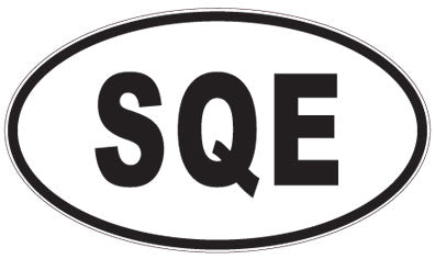SQE - 3 Letter Initials Oval Magnet