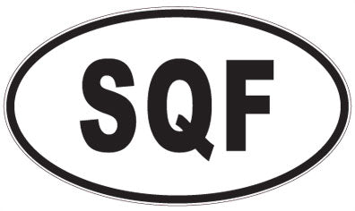 SQF - 3 Letter Initials Oval Magnet
