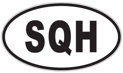 SQH - 3 Letter Initials Oval Magnet