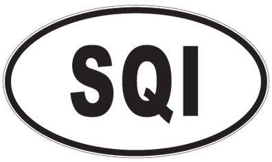 SQI - 3 Letter Initials Oval Magnet