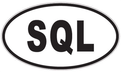 SQL - 3 Letter Initials Oval Magnet