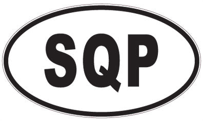 SQP - 3 Letter Initials Oval Magnet