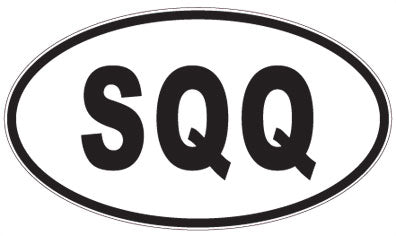 SQQ - 3 Letter Initials Oval Magnet