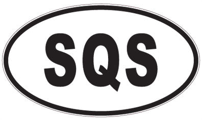 SQS - 3 Letter Initials Oval Magnet