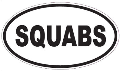 SQUABS - Oval Sticker