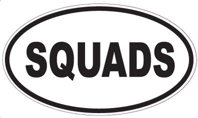 SQUADS - Oval Sticker