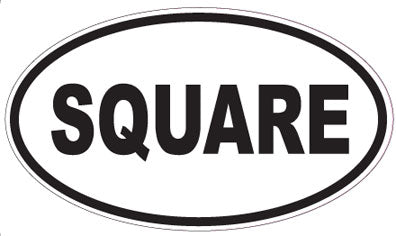 SQUARE - Oval Sticker