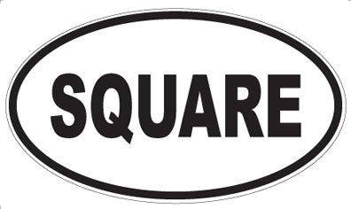SQUARE - Oval Magnet