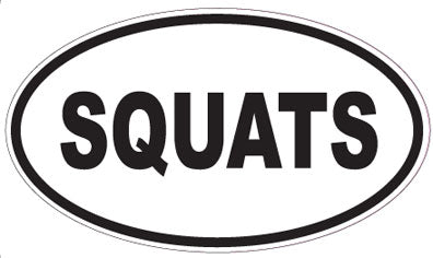 SQUATS - Oval Sticker