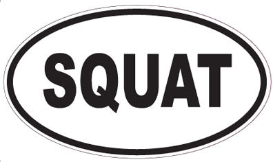 SQUAT - Oval Magnet