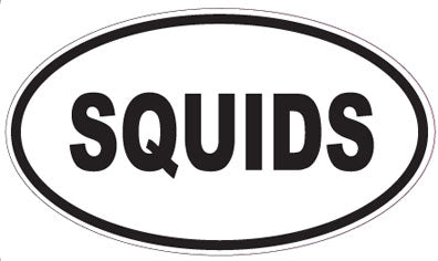 SQUIDS - Oval Sticker