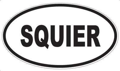 SQUIER - Oval Sticker