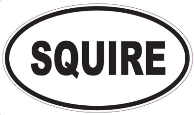 SQUIRE - Oval Sticker