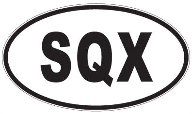 SQX - 3 Letter Initials Oval Magnet